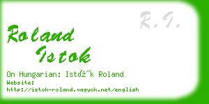 roland istok business card